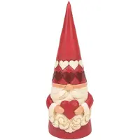 Enesco Jim Shore Heartwood Creek Gnome Holding a Heart Figurine 65 Inch Multicolor