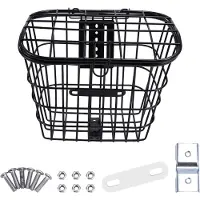 TAUOH Eisendrahtkorb Fahrrad vorne Organisation Lagerung Halter Lenker Reiten Zubehör