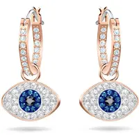 Swarovski Unisex Symbolic Evil Eye Creolen, Ros gold-Ton 5425857