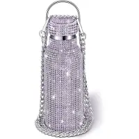 Semoic Diamant Edelstahl Wasserflasche Tragbarer Glitzer