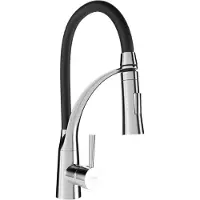 Mexen Aster Küchenarmatur, Chrom/Schwarz - 73450-07
