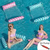 MaxPower 2 aufblasbare Schwimmmatratzen mit Handpumpe und Hängematten