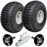 Parnells 22x11.00-8 Knobby ATV Quad Trailer Kit Räder Achsen Anhängvorrichtung Tragfähigkeit 310kgs