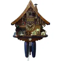 Engstler - 4791 - Kuckucksuhr - 1-Tag-Kettenzugwerk - Nussbaum