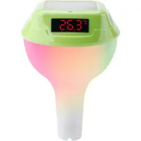 Jojomino Solar-Poolthermometer mit RGB-Atmosphärenlicht, Grün