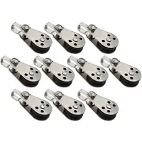 TAUOH 10 PCS Marine Boot Flaschenzüge Seil Edelstahl 316 Kajak Kanu Anker Trolley Kit Nylon Pad Augen Zubehör