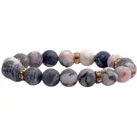 MaxPower Heilende Angst Kristall Chakra Perlen Armbänder, Rosenquarz Kristalle Heilsteine