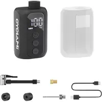 TAUOH Tragbare Pocket Bike Elektrische Luftpumpe Road MINI Schneller wiederaufladbarer Kompressor Reifenfüller 100 PSI mit Bildschirm A5S
