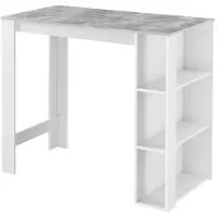 Helloshop26 Bartisch - BL - Zeitgenössisches Design - 3 Regale - Partikelplatten - 120 x 50 x 103 cm