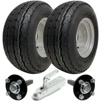 Parnells 20.5x8.00-10 Trailer Kit Hochgeschwindigkeitsfelgen mit Straßenzulassung + Nabe & Achsstummel & Anhängerkupplung