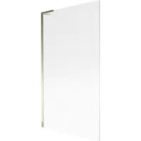 Mexen Next L Badewannenabtrennung 1-flügelig 100 x 150 cm, Streifen, Gold - 895-100-000-03-09-50