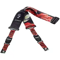 Dimarzio Polyphia ClipLock-Gurt - Rose auf Schwarz