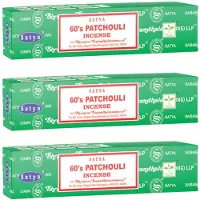 Satya 3 Packungen Original Sai Baba Nag Champa Rucherstbchen Joss Insence Insense 15g Box NagChampa Agarbatti (60er Patchouli)