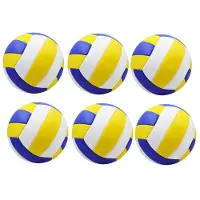 Tlily 6 StüCk Volleyball, Weich und Leicht zu Tragen, UndurchläSsiges PVC, Professioneller Spiel-Volleyball, Strand, Outdoor, Indoor-Trainingsball