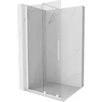 Mexen Velar Duschwand faltbar Walk-in 110 x 200 cm, transparent 8 mm, weiß - 871-110-000-03-20