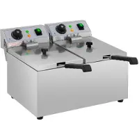 Helloshop26 Professionelle elektrische Fritteuse Restaurant 2 x 8 Liter 230 Volt 14_0001793