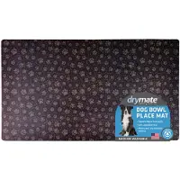 Drymate Fressplatz für Haustiere, Fressmatte für Hund & Katze - Absorbierender Stoff, Wasserdicht, Rutschfest - Maschinenwaschbar (16"