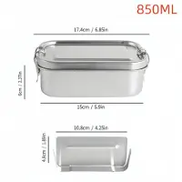 MaxPower 1 Lunchbox aus Edelstahl, flüssigkeitsdicht 850 ml