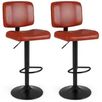 Helloshop26 2er-Set drehbare Barhocker 47 x 42 x 98-119 cm höhenverstellbar in