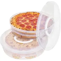 Torribaly 12-Zoll-Kuchenträger mit Deckel und Trennwand, 2er-Packung wiederverwendbare Pizzaaufbewahrung