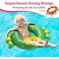 MaxPower Aufblasbare Schwimmringe in Bonbonform, 2 Stück Sommer-Schwimmmatratzen für Kinder, Wasserpartys, Strandbekleidung