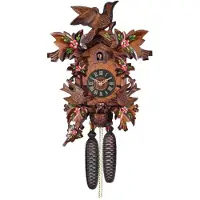 Engstler - 637/6 - Kuckucksuhr - 1-Tag-Kettenzugwerk - Nussbaum