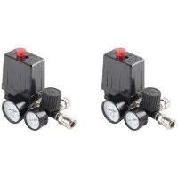 Torribaly 2X 3000L/Min Luftpumpen-Steuerventil 0-180 PSI Manometer 220V/380V Regler Duty Luftkompressor Pumpe Druckkontrollschalter