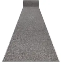 Rugsx Läufer KARMEL Glatt, einfarbig grau 140 cm 140x330 cm