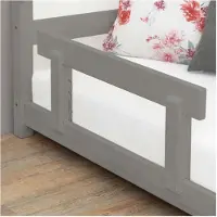 Benlemi Kinderbettgitter TRUSTY - Massivholz - grau