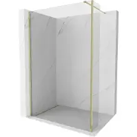 Mexen Kioto Duschwand Walk-in 160 x 30 cm, transparent, gold - 800-160-212-50-00-030