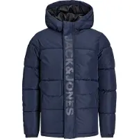 Jack & Jones 12246122_2078_1067640_140, Puffer, Uni, Erwachsener, Polyester, Blau