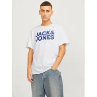 Jack & jones JACK&JONES Herren T-Shirt, 3er Pack - JJECORP LOGO TEE O-NECK, Logo-Print, Baumwolle
