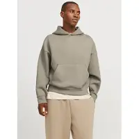 Jack & Jones Herren Hoodie Kapuzenpullover JCOKINETIC SWEAT HOOD- Relaxed Fit - Silver Sage 12266802 - M