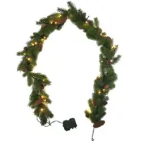 Creativ Green künstliche Pflanze Fichtengirlande mit Zapfen, 180 cm