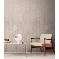 Living Walls Vliestapete "Vibes & Styles Elara – Silent Forest Fototapete" Kunst leicht strukturiert Zarte Waldszene mit filigranen Details und sanfter, eleganter Tiefe