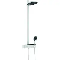 Hansgrohe Showerpipe PULSIFY 260 2jet mit Brausethermostat mattweiß mattweiß
