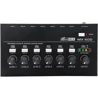 Jojomino MX600 Ultra-Low-Noise 6-Kanal Line-Mixer Stereo/Single-Track-Umschalter Mikrofon-Vorverstärker