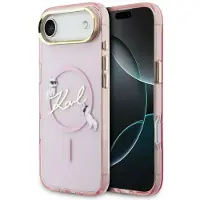 Karl Lagerfeld Etui IML Choupettes Karl Script Logo MagSafe do iPhone Air różowy