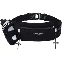 Fitletic Trinkgürtel 1 Trinkflasche 350ml und Gelhalter schwarz