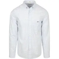 Gant Hemd Gingham Poplin College Hellblau