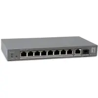 LevelOne Switch 10x FE GEP-1011 1xGE 1xGSFP 120W 8xPoE grau
