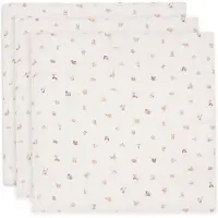 Jollein Musselintuch 70x70 cm 3er-Pack, Animal Friends