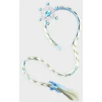 Den Goda Fen Kostüm Eisprinzessin Diadem mit Zopf 70 cm