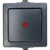 KOPP HEINRICH Kopp Feuchtraum Kontrollschalter Nautic, anthrazit, 566615003