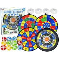 Leantoys Spielset Dart 36 cm Shield Bälle auf Klettverschluss