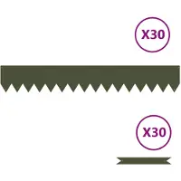 vidaXL Raseneinfassung 30 Stk. 100 x 0,05 x 15 cm Kalt gewalzter Stahl