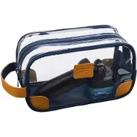 Famanu Toilettasche Transparent - Unisex Organizer mit Handgelenkband