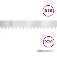 vidaXL Raseneinfassung 10 Stk. 100 x 0,05 x 15 cm Edelstahl Silber