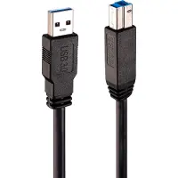 Lindy 43098, 10 m, USB A, USB B, USB 3.2 Gen 1 (3.1 Gen 1), 5 Gbit/s, Schwarz