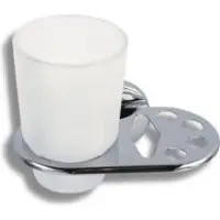 Novaservis Metalia 1 - Zahnbürsten- und Becherhalter, chrom/glas 6149,0